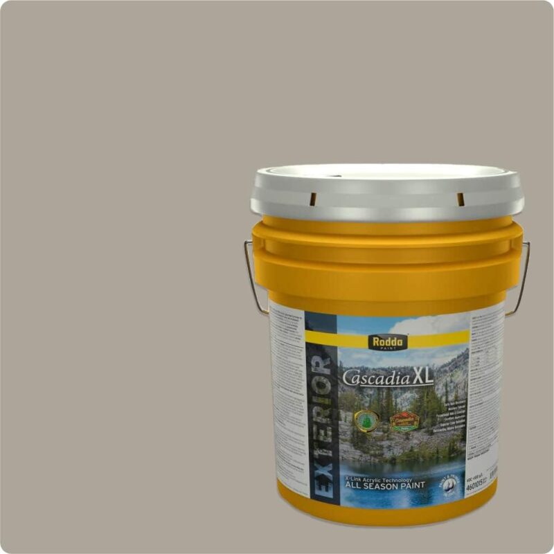 Rodda Paint CASCADIA XL Exterior Velvet All Seasons Paint & Primer in One, 5-Gallon, Mushroom