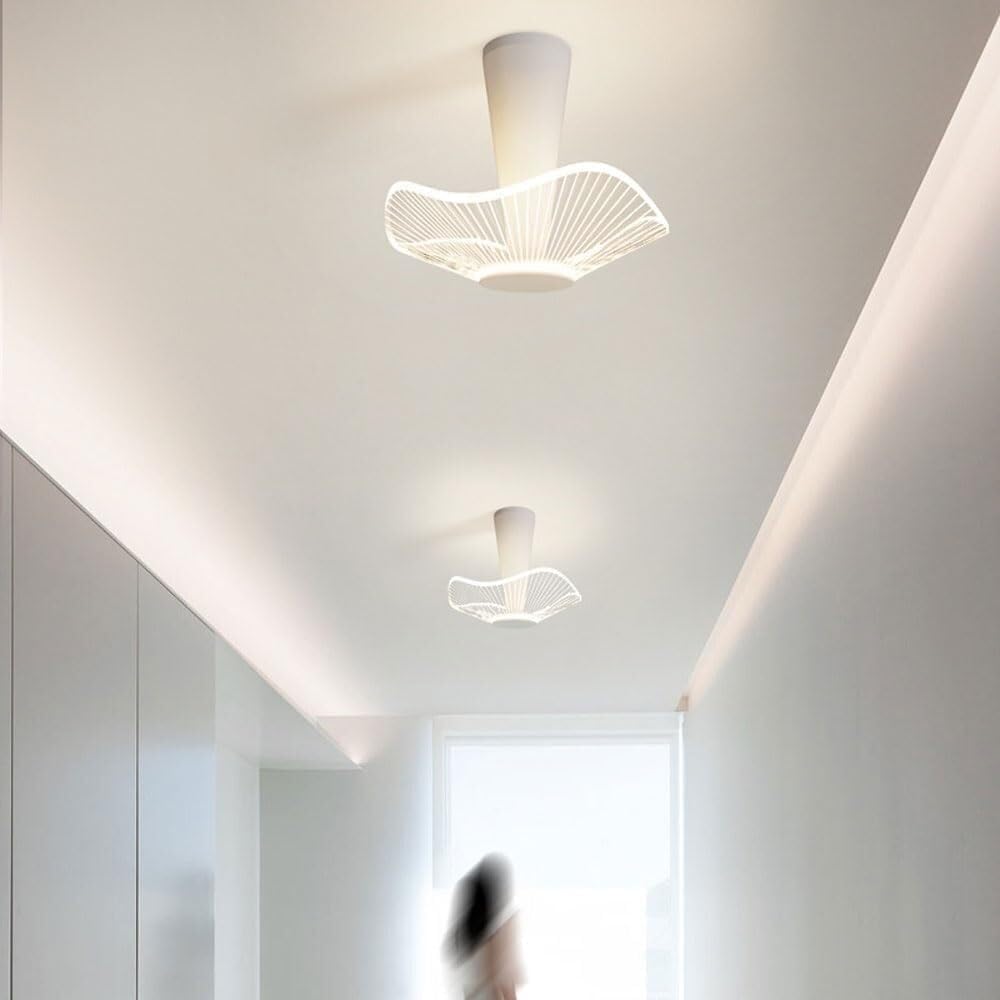519hinohxmL._AC_SL1000_.jpg White Mushroom-Shaped Acrylica Ceiling Light Led Flush Mount Ceiling Lamps Modern Simple Ceiling Light - Image 3