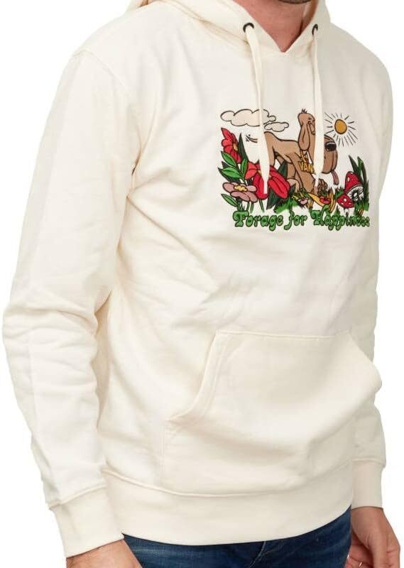 Vans Men's Pullover Hoodie, (Mushroom Hound) Antique White, Size Medium