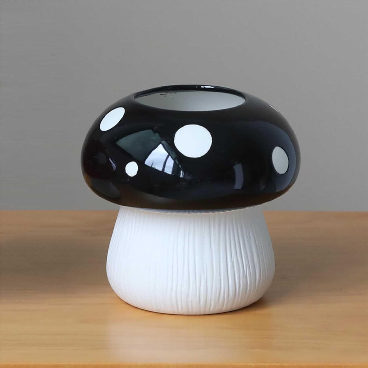 51H9-Hn-QOL._AC_SL1500_.jpg Vase Ceramic Creative Mushroom Living Room Foyer Bookshelf Decoration Flower Arrangement