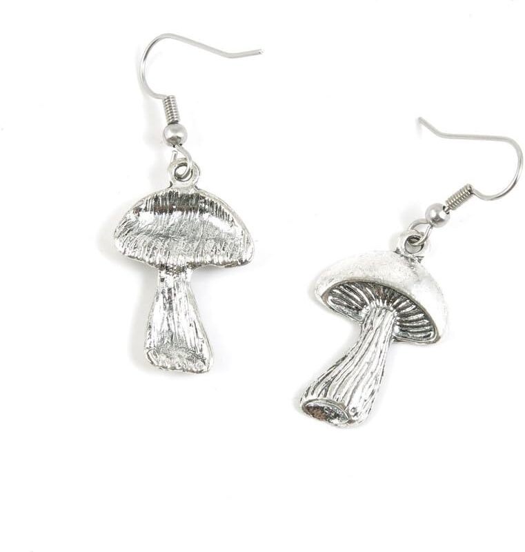 Earrings Antique Silver Tone Fashion Jewelry Making Charms Ear Stud Hooks Suppliers Wholesale YE43289 Mushroom
