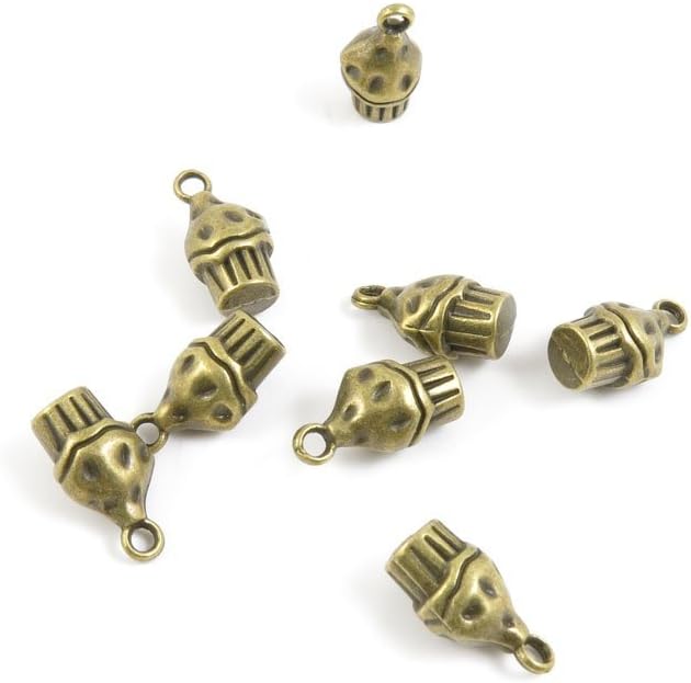 410 PCS Ancient Antique Bronze Fashion Jewelry Making Crafting Charms Findings Bulk for Bracelet Necklace Pendant Retro Accessoires Lots Vintage G6PZ1X Mushroom Ice Cream