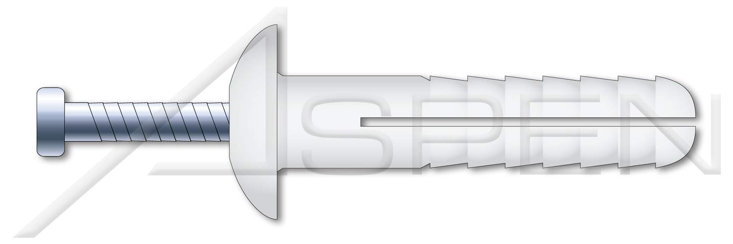 51O6WKXS41L._SL1500_.jpg (1000 pcs) 1/4" X 1", Drive Pin Rivets, Nylon Body/Steel Pin, Mushroom Head, White Nylon