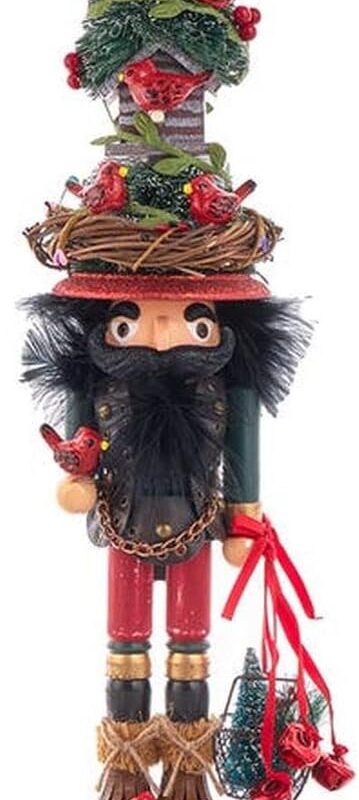 Kurt Adler 19.5-Inch Hollywood Cardinal in Tree Hat Nutcracker
