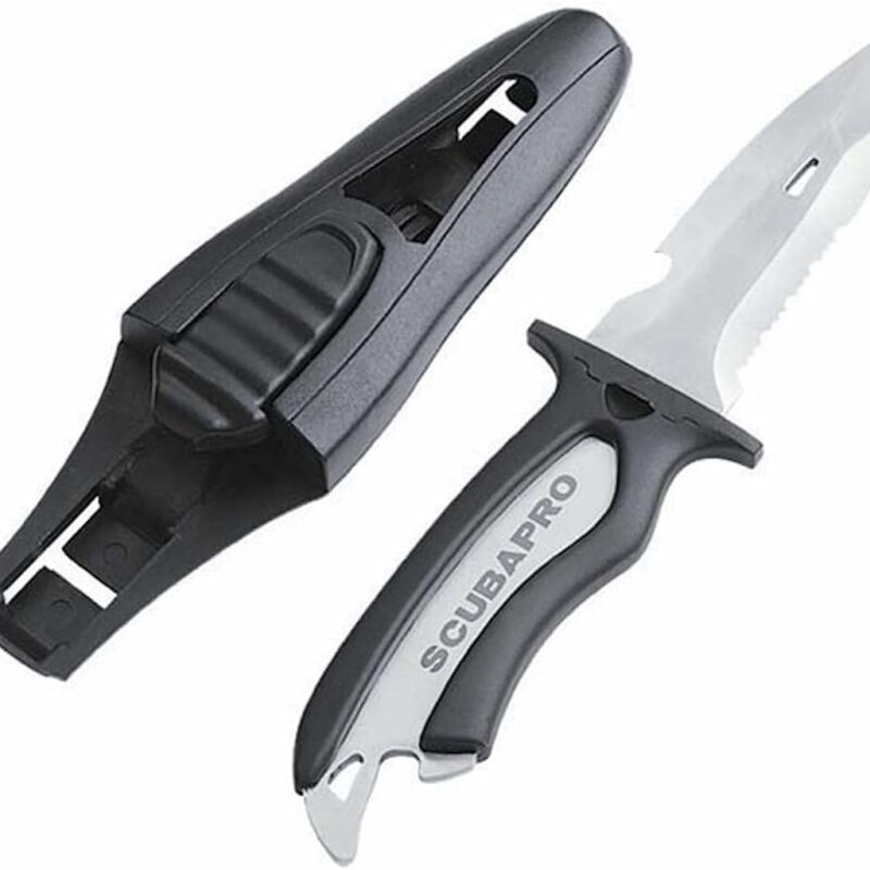 SCUBAPRO Mako Stainless-Steel Diving Knife with 3.5-Inch Blade