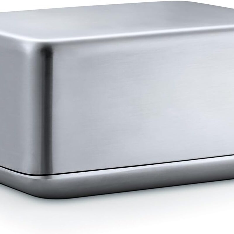Blomus Basic Stainless Steel Butter Dish, Medium