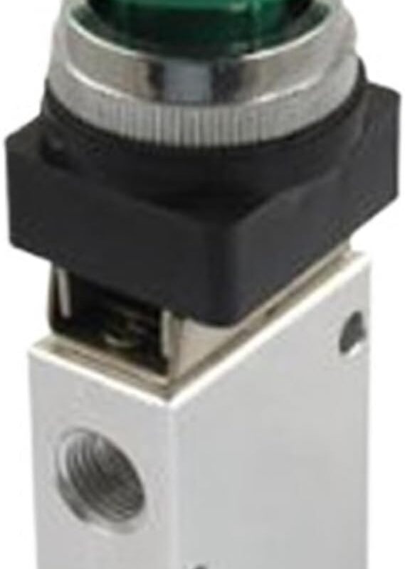 Pneumatic switch 1/4" PT Green Mushroom Button 3 2 Way Pneumatic Mechanical Valve JM 322PB