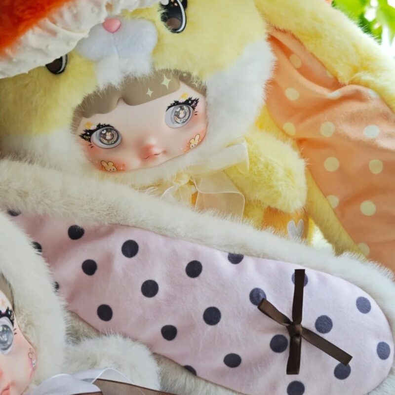 Nommi 400 Mushroom-Hat Plush Blind Box — 1 Random Figure (6 Styles + 1 Secret), Removable Giant Cap & Rotatable Eyes | la Boo-Boo Fantasy Plush Series