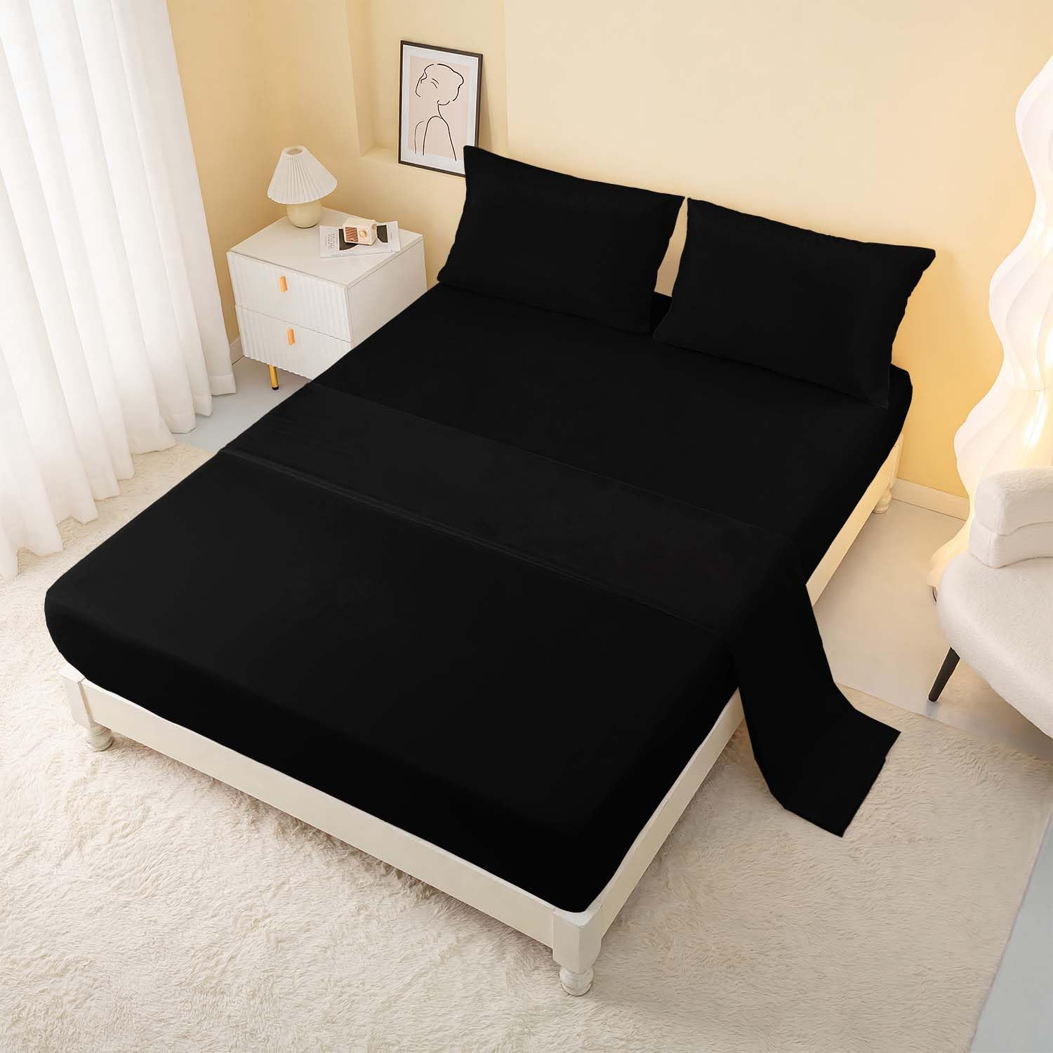 612QlSzSUjL._AC_SL1500_.jpg Fantasy Mushrooms Comforter Set Full,Galaxy Fantasy 7 Pieces Bedding Set for Teens Kids,Light Mushroom Bedding Set 7 Piece in A Bag,Mushroom Bed Comforters Bedding Sets for All Season - Image 6