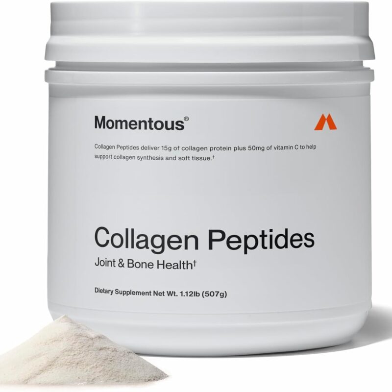 Momentous Grass Fed Collagen Peptides Powder - Collagen Protein Powder with Fortigel & Vitamin-C for Hair, Skin, Nails & Joint Health Support - Packaging May Vary