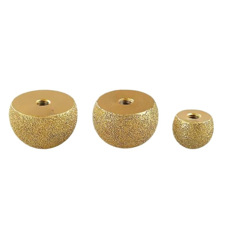 1/3pcs Brazing Diamond Mushroom Head Polishing Cone Head Pebble Cobblestone Marble Abrasive Tools Inner Circle Flower Pot Arc Grinding