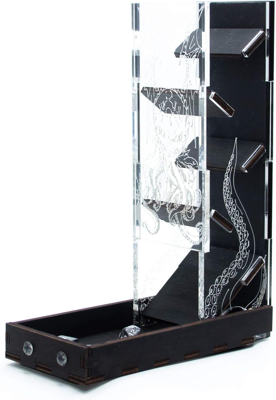 619Rg1nBZbL._AC_SL1500_.jpg C4Labs Cthulhu Etched 11" Tall Dice Tower for Lovecraft Fans - Black - Image 2