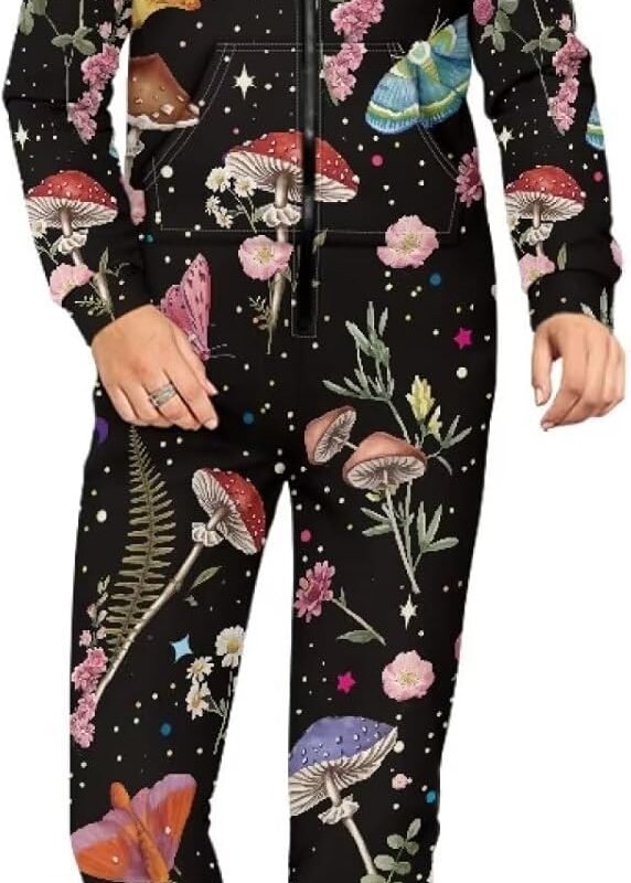 Xhuibop Adult Onesie for Women Plus Size One Piece Jumpsuit Romper