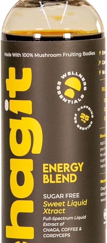 SLX Energy Blend - Chaga Coffee Cordyceps - Full Spectrum Extract, Delicious Mushroom Coffee