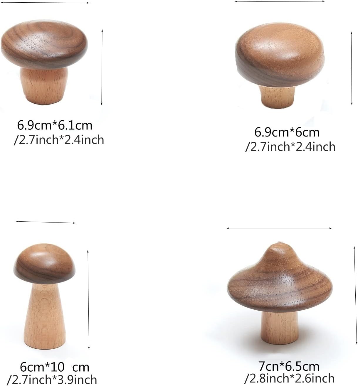 61E63Rpq6iL._AC_SL1500_.jpg Wall Mounted Coat Rack Mushroom Wall Hanging Coat Hook Towel Hook Hanging Cloth Towel Shower Hat Holder Key Kitchen Bathroom Upholstery Hook 4 Pieces (Color : A) - Image 3