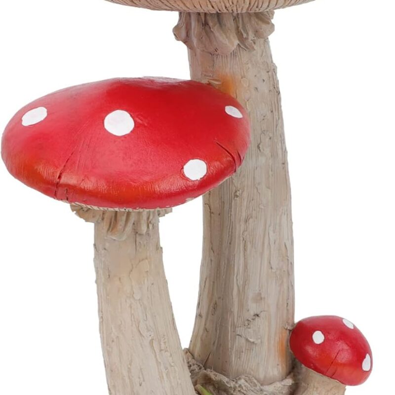 Beaupretty Realistic Red Mushroom Garden Decor Resin Mushroom Ornament for Home Garden DIY Landscape Decoration