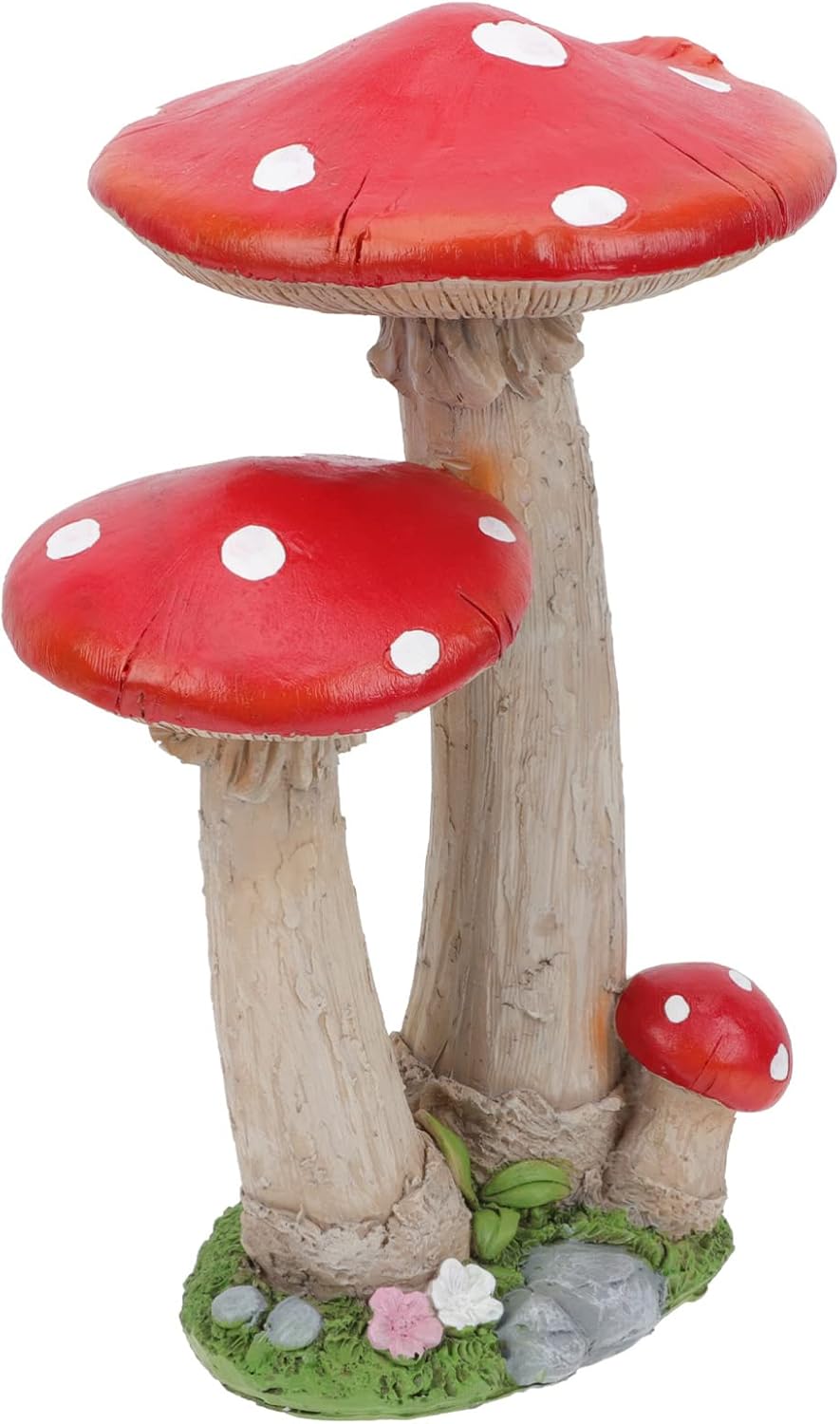61H8w9aW99L._AC_SL1500_.jpg Beaupretty Realistic Red Mushroom Garden Decor Resin Mushroom Ornament for Home Garden DIY Landscape Decoration