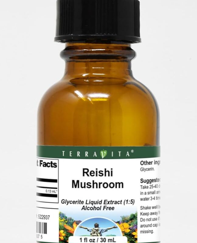 Reishi Mushroom Glycerite Liquid Extract (1:5) - No Flavor (1 oz, ZIN: 522937) - 3 Pack
