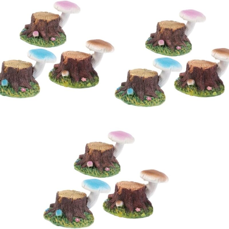 PAREKS 9 Pcs Mini Accessories miniture Decoration Mushroom Accessories Doll House Accessory Mushrooms Decor Mushroom Ornament Garden Miniatures Accessory Garden Ornament rural/2207