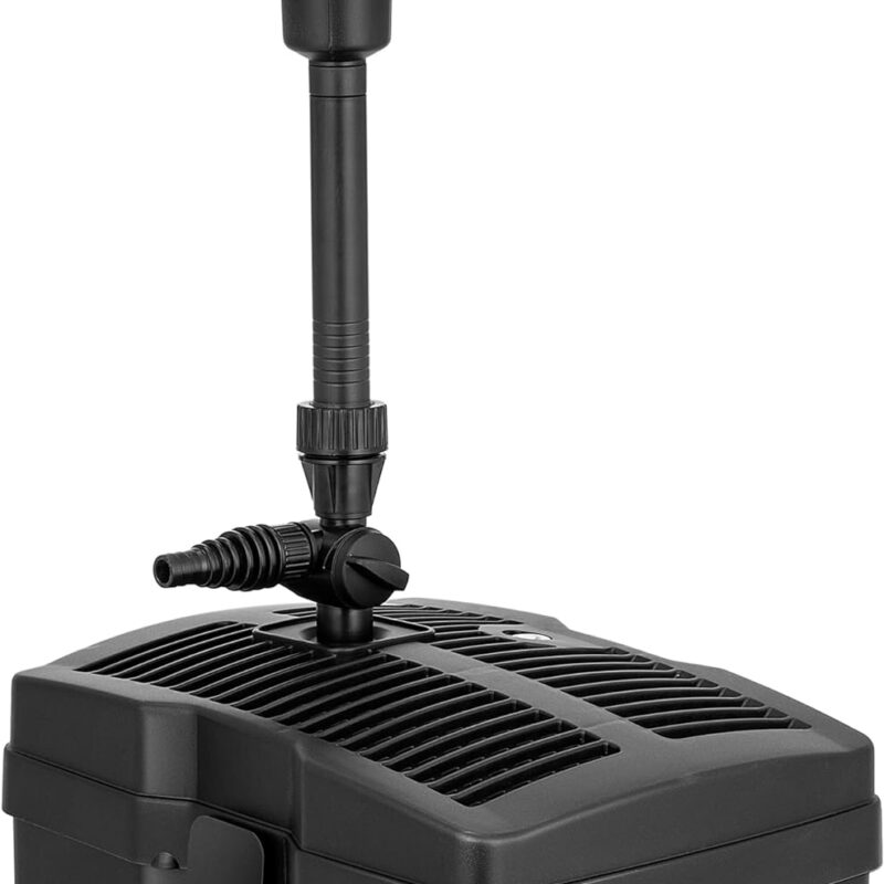 VIVOHOME 530 GPH Submersible Pond Filter Pump Fountain Kits with Sterilizer Suitable for Ponds of 920 Gallons, Water Pump Built In