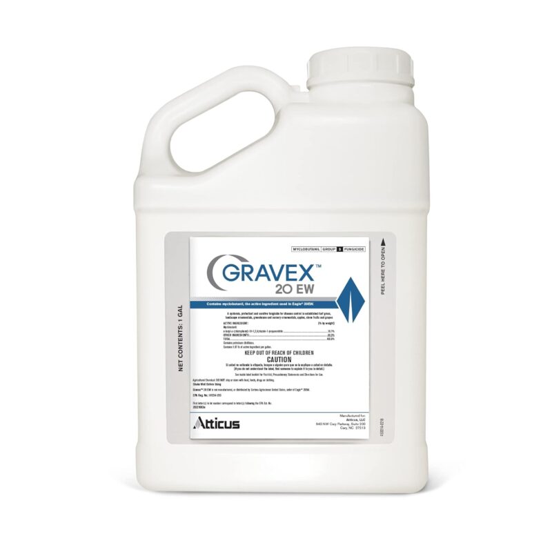 Atticus Gravex 20 EW (1 GAL) Fungicide - (Compare to Eagle 20EW) - Myclobutanil 19.7% Systemic Fungus Control for Lawns, Landscapes, and Greenhouses