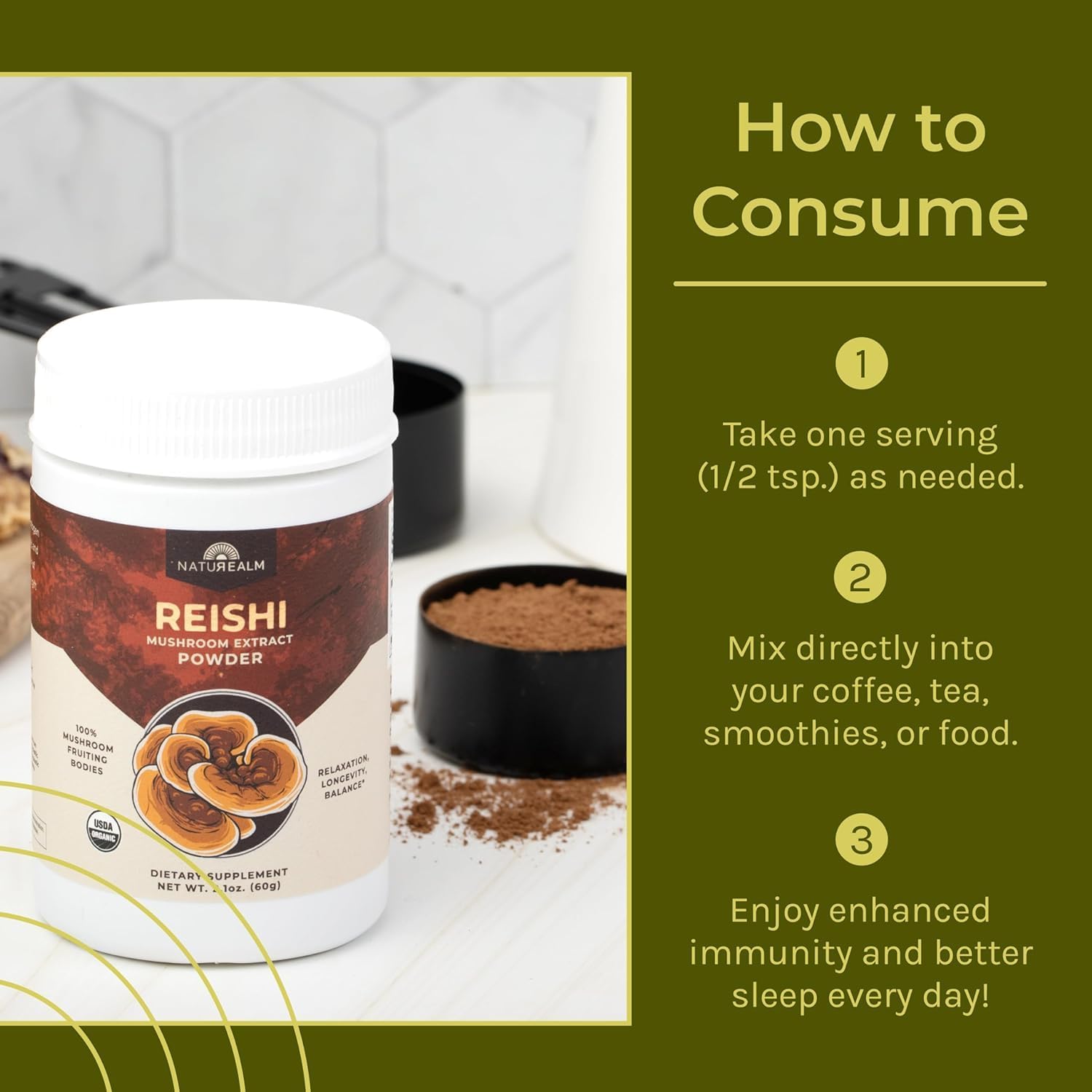 61dMLuqpISL._AC_SL1500_.jpg Daily Reset Wellness Pack – Sacred 7 Mushroom Coffee Booster 226 serving + Organic Reishi Powder 60 serving | Adaptogenic Mushroom Blend for Energy, Calm, Focus & Immune Support | 100% Fruiting Bodies - Image 8