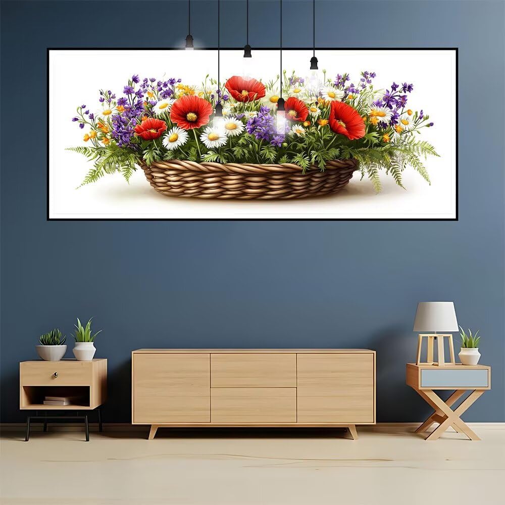 61gQlhDZbJL._AC_SL1000_.jpg Diamond Art Kits for Adults, 5D Flower Diamond Painting Kits for Beginners, DIY Simple Paint by Numbers for Adults, Full Drill Crystal Cross Stitch Embroidery Crafts for Home Decor, 250x100cm U-56 - Image 3
