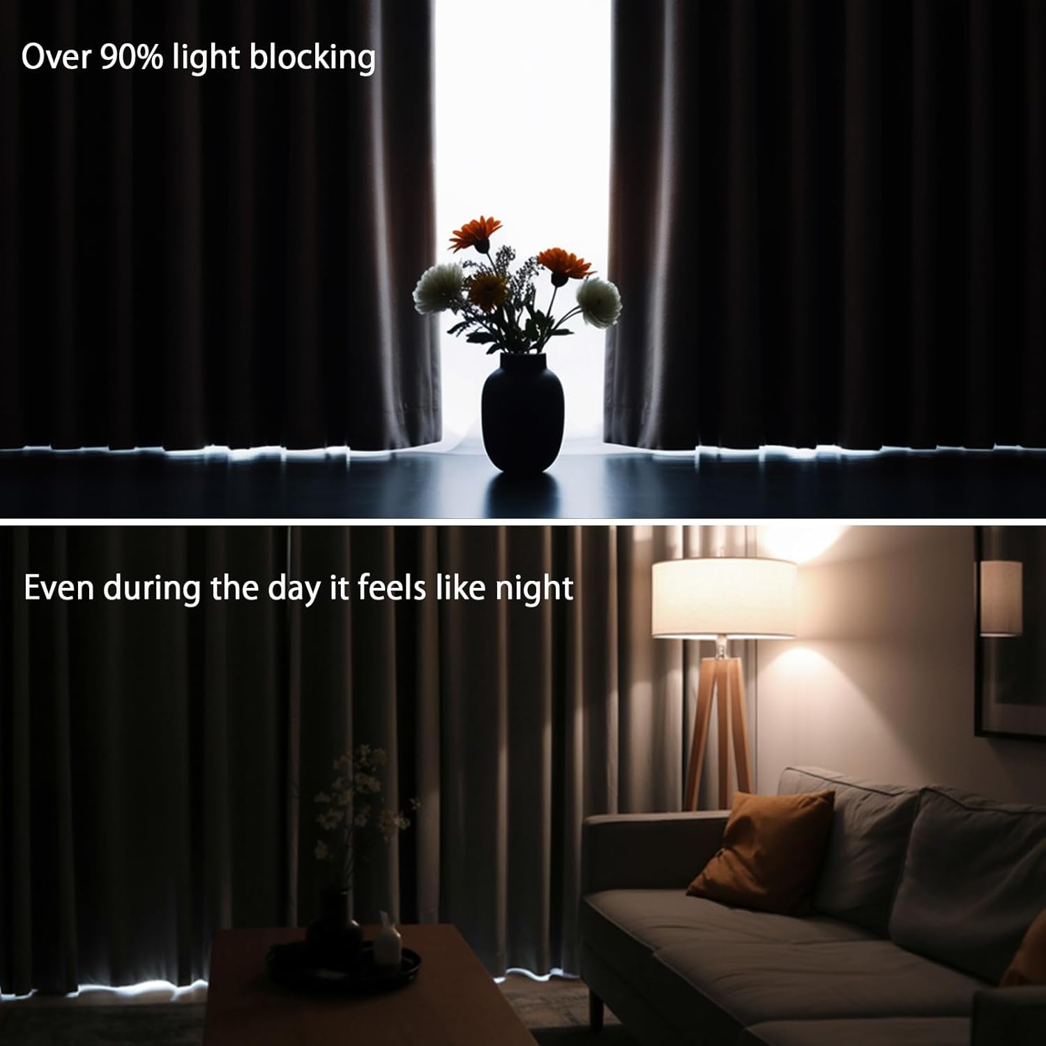 61gn2cPDxiL._AC_SL1500_.jpg Blackout Curtains for Bedroom/Living Room, Frog Mushroom 70 Inch Thermal Black Out Curtains 2 Panels with 16 Hooks, Red Brown Coffee Plant Black Idyllic Room Darkening Curtain, 78"W x 70"L - Image 4