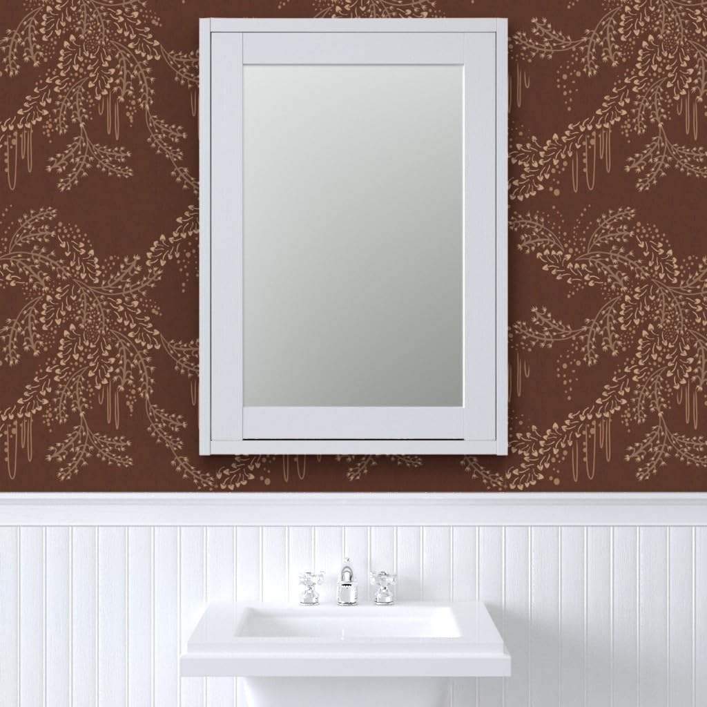 61hGCzGktvL._AC_SL1024_.jpg Peel & Stick Wallpaper 12ft x 2ft - Autumn Branches Autumnal Fall Trees Elegant Rust Red Autumn Spice Mushrooms Forest Woodland Custom Removable Wallpaper by Spoonflower - Image 9
