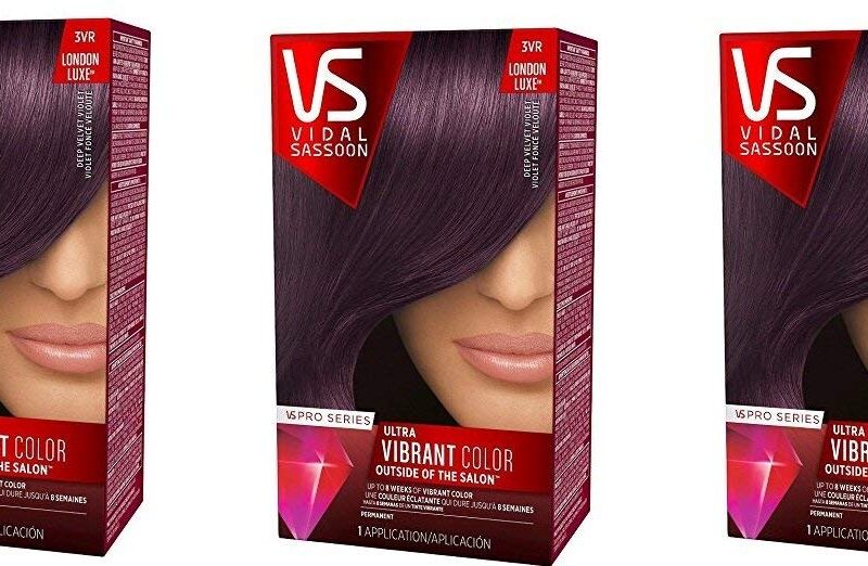 Vidal Sassoon Pro Series Permanent Hair Dye, 3VR Deel Velvet Violet Hair Color, Pack of 3