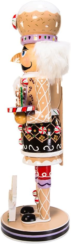 61iwvCZaxFL._AC_SL1000_.jpg Kurt Adler 16-Inch Wooden Gingerbread Christmas Nutcracker (Color May Vary),Brown/Beige - Image 4