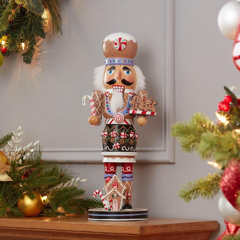 61oVqCzWJRL._AC_SL1000_.jpg Kurt Adler 16-Inch Wooden Gingerbread Christmas Nutcracker (Color May Vary),Brown/Beige - Image 7