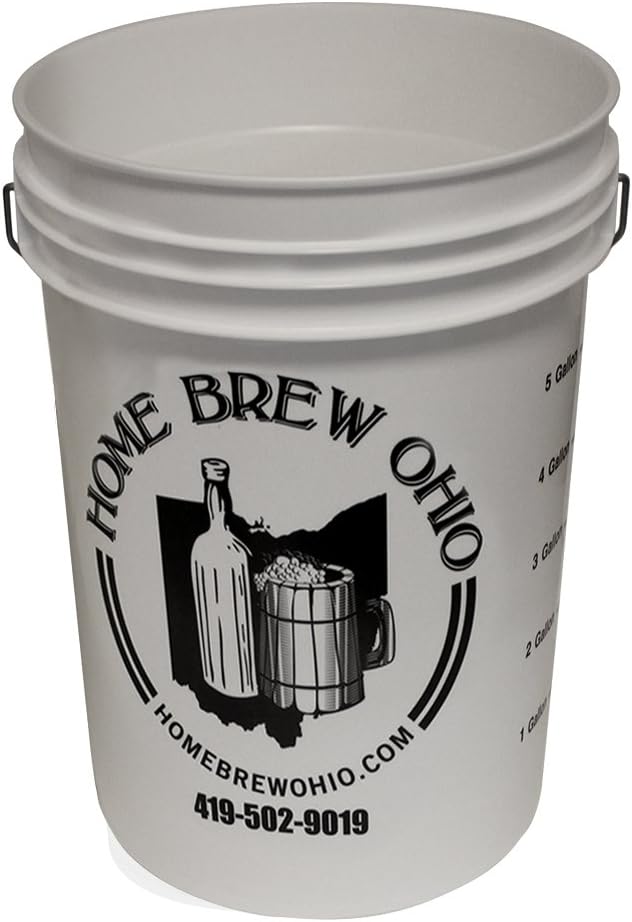 61otDTieaL._AC_SL1000_.jpg Home Brew Ohio Five Gallon Primary and Secondary Fermentation Set-Up (5 Gallon Carboy, 6.5 Gallon Bucket and lid, with Bung and Airlock) - Image 4