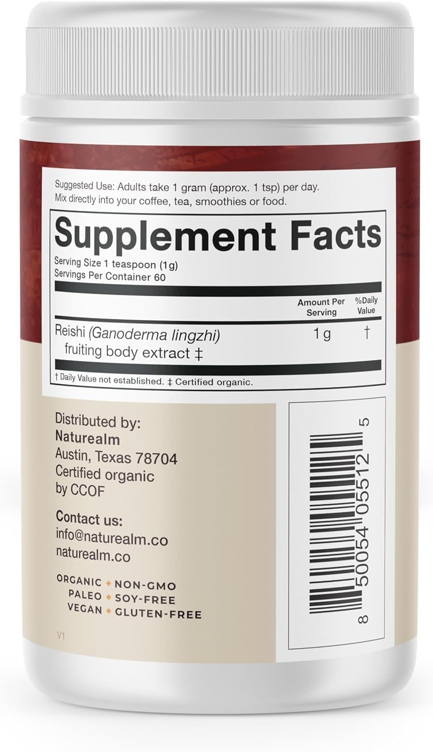 61pNJ22vcFL._AC_SL1500_.jpg Daily Reset Wellness Pack – Sacred 7 Mushroom Coffee Booster 226 serving + Organic Reishi Powder 60 serving | Adaptogenic Mushroom Blend for Energy, Calm, Focus & Immune Support | 100% Fruiting Bodies - Image 5