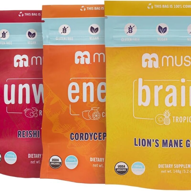 Mushie Power Bundle | Mushroom Gummies | Defend, Unwind, Energy, Brainy | 4 Unique Mushroom Blends