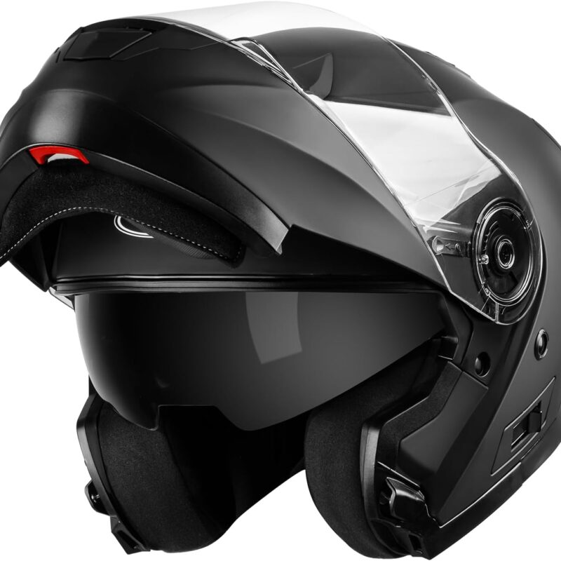 YEMA Modular Motorcycle Helmets, DOT Approved Full Face Motorcycle Helmet with Flip Up Dual Visor, Helmets for Adults Men Women Helmets for Street Scooter ATV E-Bike - YM-926