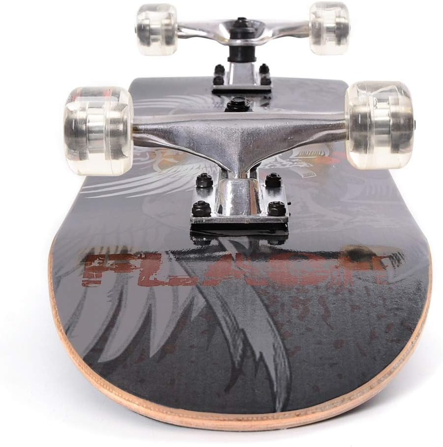 61xrrvxSMSL._AC_SL1000_.jpg ChromeWheels 31 inch Skateboard Double Kick Skate Board Cruiser Longboard 8 Layer Maple Deck Skateboards for Kids and Beginners - Image 4