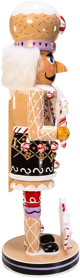 61zSHkhvELL._AC_SL1000_.jpg Kurt Adler 16-Inch Wooden Gingerbread Christmas Nutcracker (Color May Vary),Brown/Beige - Image 3