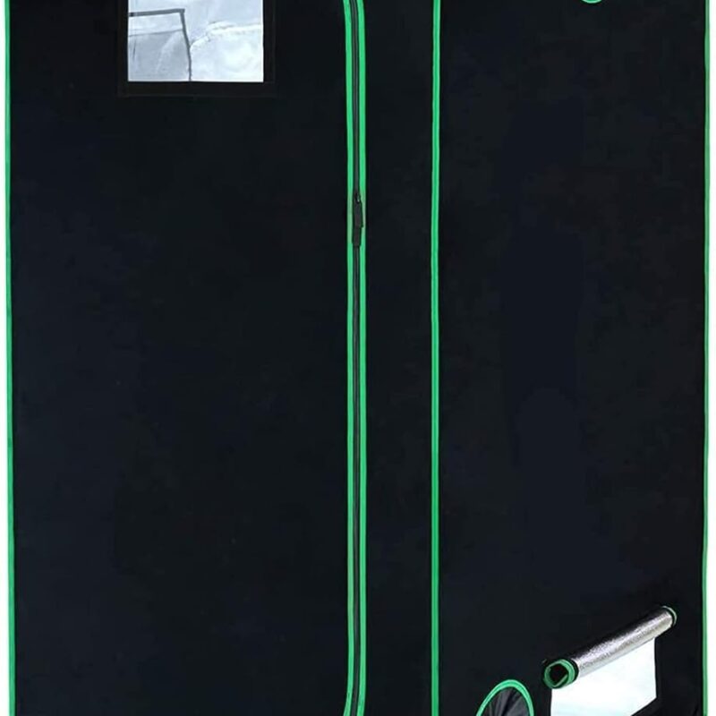 GA Grow Tent 24x24x48 Reflective Mylar Hydroponic Grow Tent with Observation Window and Waterproof Floor Tray for Indoor Plant Growing 2x2 (24x24x48)