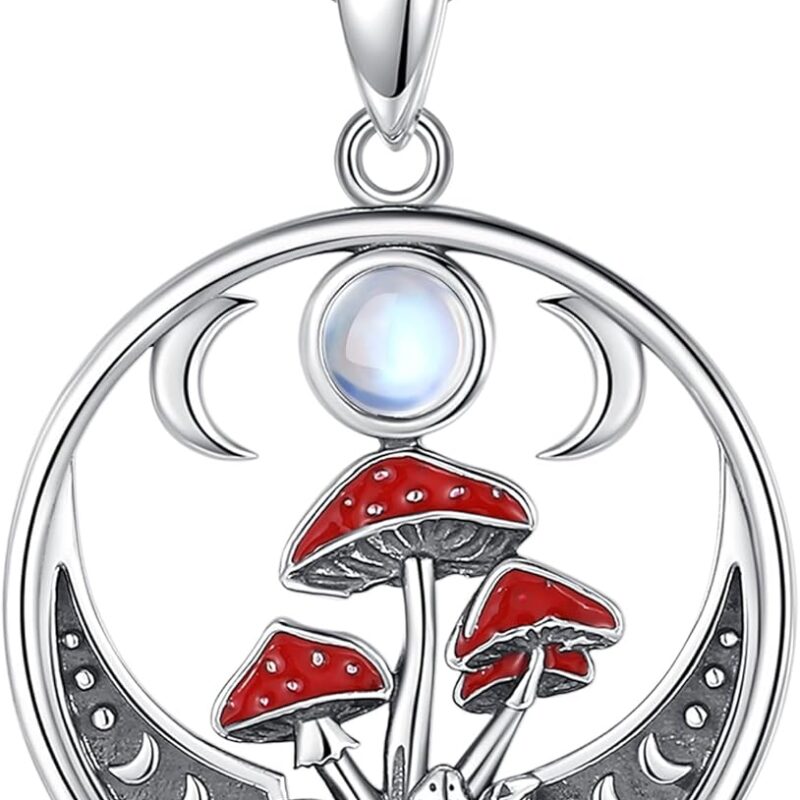 925 Sterling silver Witches Knot Pendant Necklace, Hecate Triple Moon Goddess Lilith/Tree Of Life/Tetragrammaton Pentagram/Santa Muerte Pagan Witchy Jewelry Spiritual Amulet for Women Men