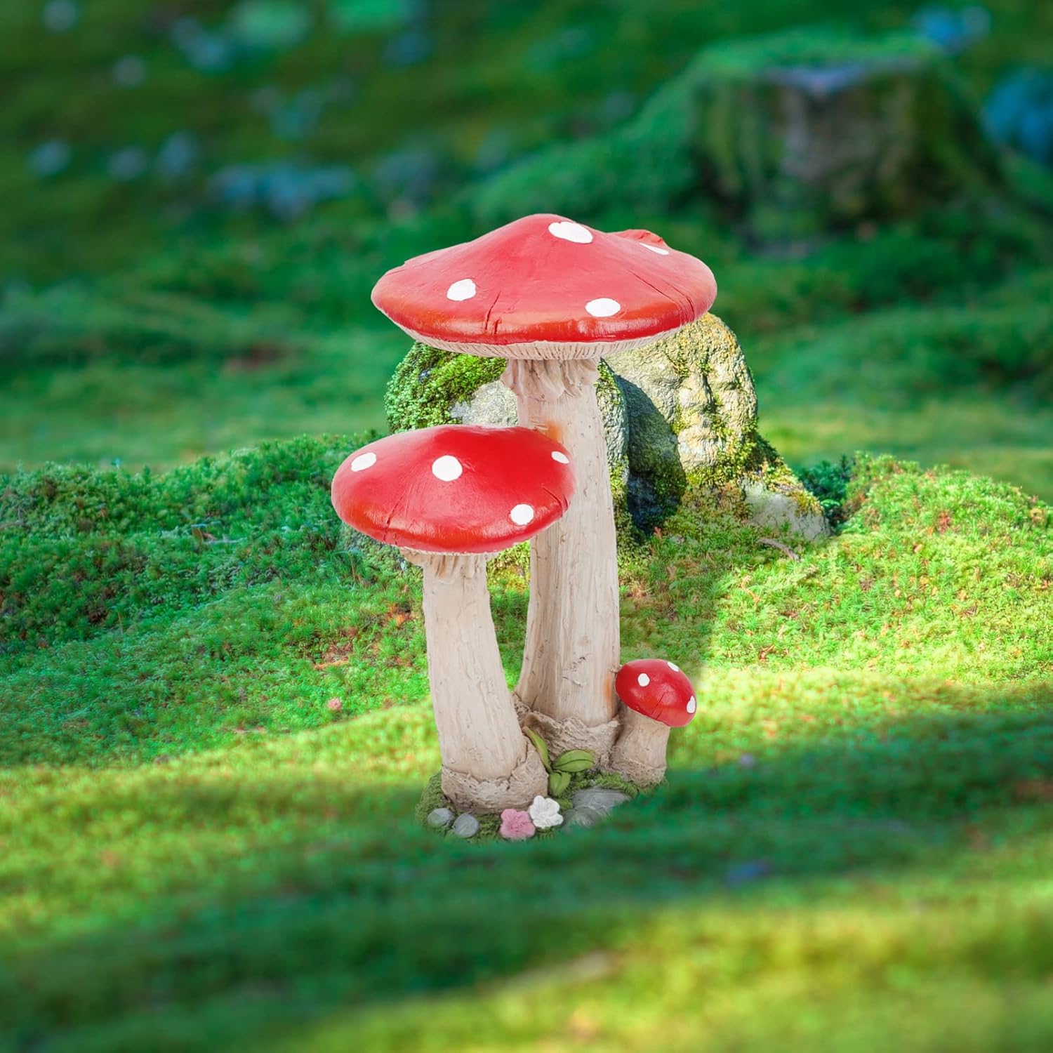 719hEhiTNIL._AC_SL1500_.jpg Beaupretty Realistic Red Mushroom Garden Decor Resin Mushroom Ornament for Home Garden DIY Landscape Decoration - Image 8