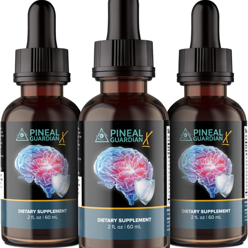 Pineal Guardian X - Rapid Pineal Gland Decalcification Drops for Cognitive Health Support - Brain Supplement to Keep Cognitive Function, Memory and Focus in Top Shape - Pack of 3