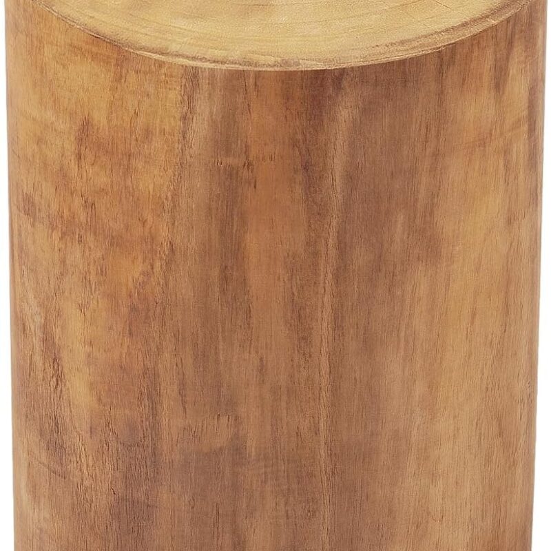 TORMAYS HOME Tree Stump Stool-15.5" End Side Table Decorative Garden Stool Nightstands for Bedroom Wooden Plant Stand Mushroom Stool