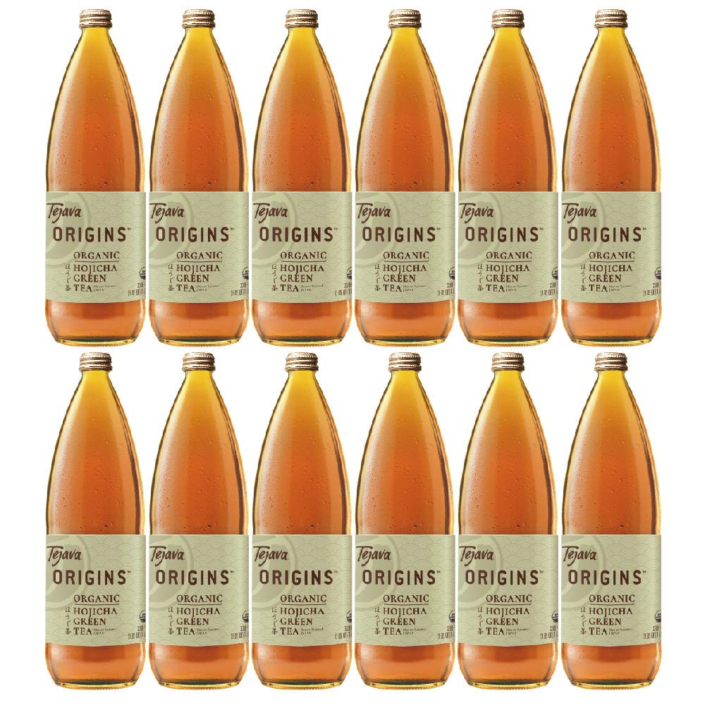 71PCYYWYxcL._SL1001_.jpg Tejava Origins Hojicha Green Iced Tea, 12 Pack, 1 Liter Glass Bottles, Unsweetened, USDA Organic, Non-GMO, Kosher, No Sugar or Sweeteners, Brewed in Small Batches