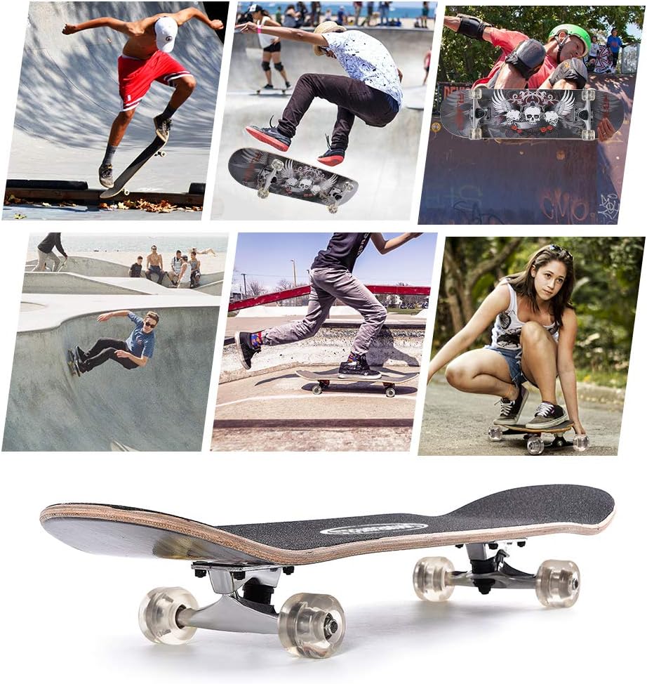71Qm2ocAJTL._AC_SL1000_.jpg ChromeWheels 31 inch Skateboard Double Kick Skate Board Cruiser Longboard 8 Layer Maple Deck Skateboards for Kids and Beginners - Image 7