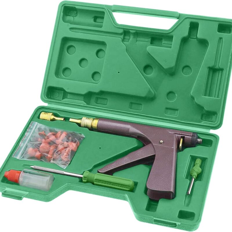 VideoPUP Tire Plug Gun Repair Kit, Motorcycle Mushroom Tire Plug Kit Tubeless Wheel Vacuum Tyre Repair Tool Kit for Motorcycle Dirt Bike ATV Lawn Mower