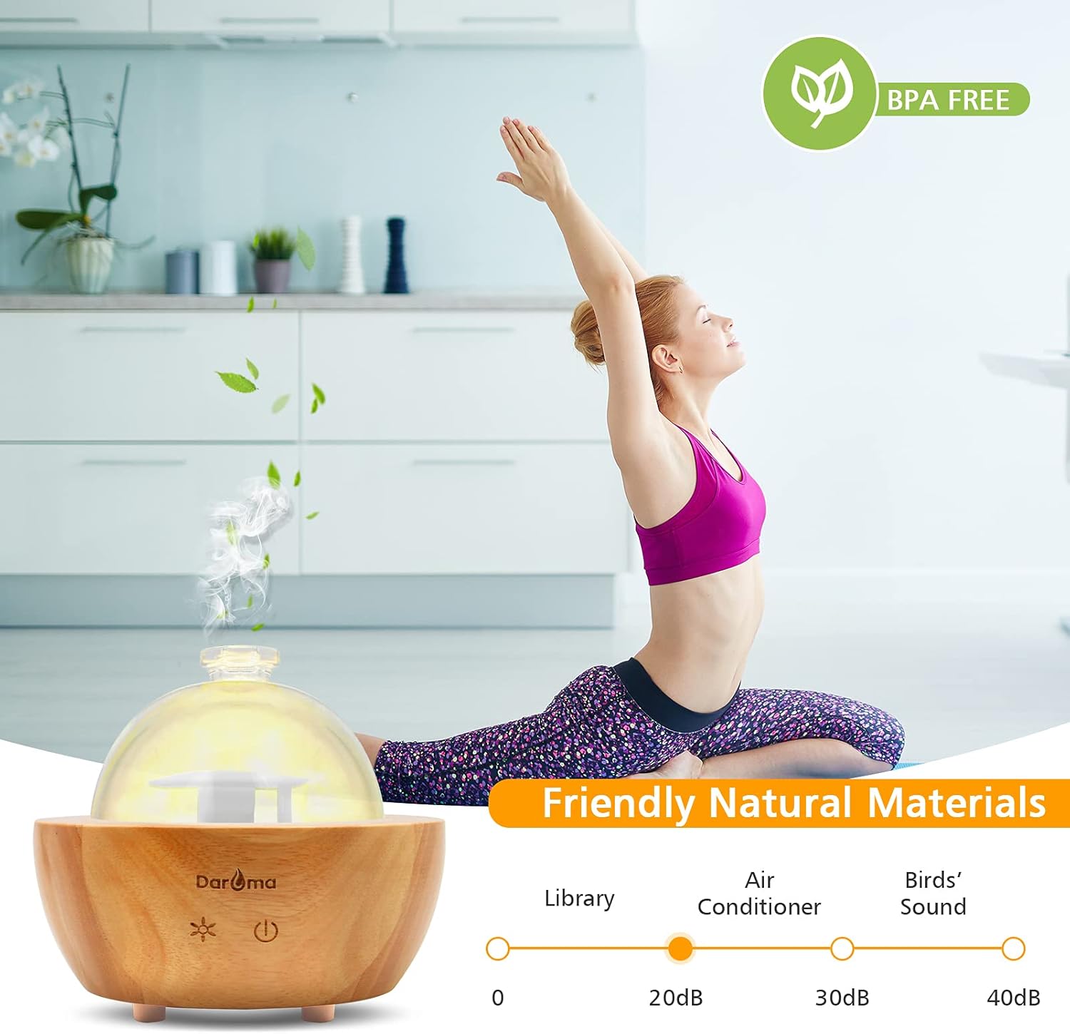 71TrdBxD-RS._AC_SL1500_.jpg 2025 Upgraded Remote Handmade Glass & Real Wood Essential Oil Diffuser, Aromatherapy Diffuser, 200ml Aroma Humidifier, Cool Mist with 7 LED Colors, Waterless Auto Shut-Off for Home Office Bedroom Gift - Image 5