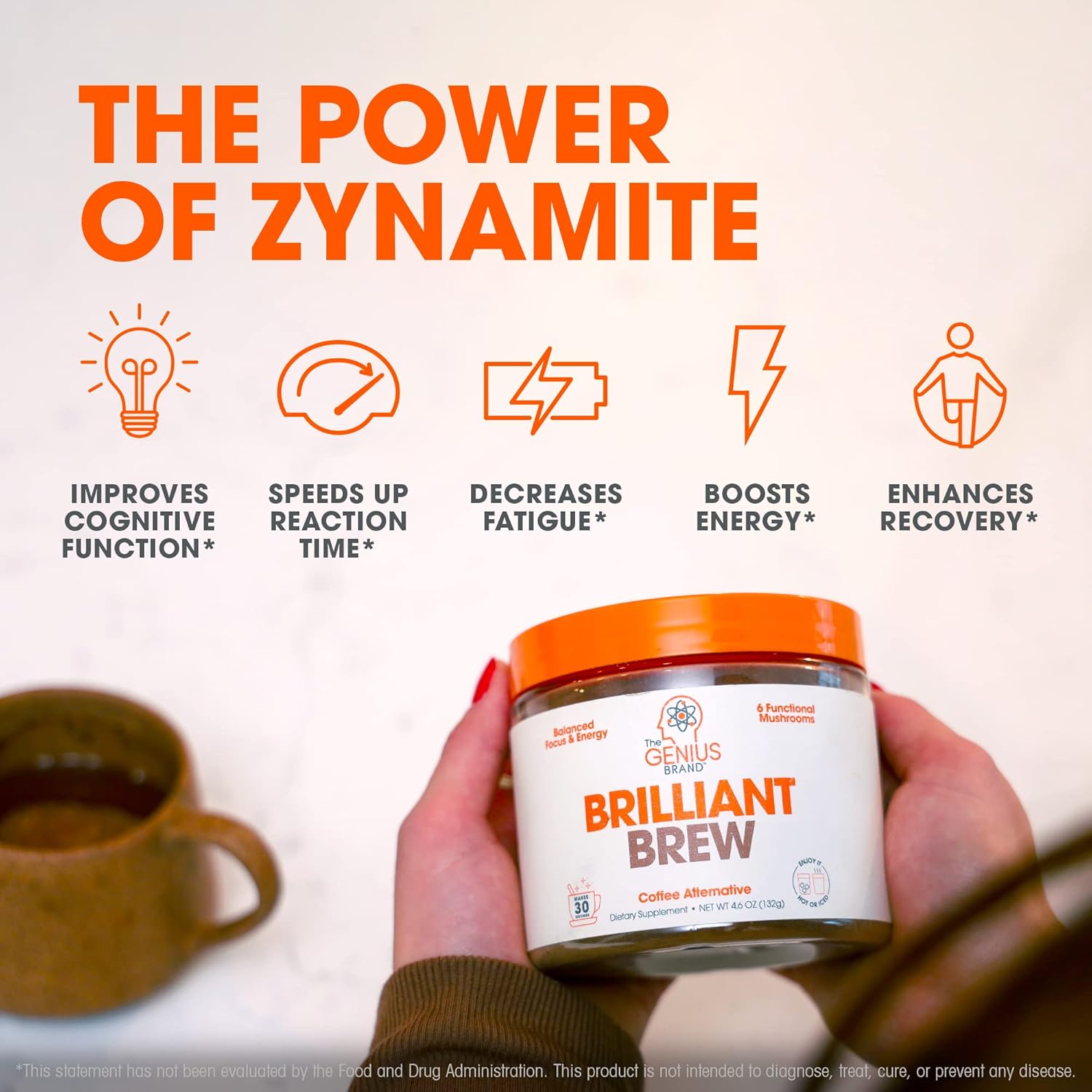 71UC6Hi2AaL._SL1500_.jpg The Genius Brand - Enlightened Energy Stack - Nootropic Mushroom Brew & Immune-Boosting Mushroom Capsules - Natural Clarity and Vitality Support - Image 5