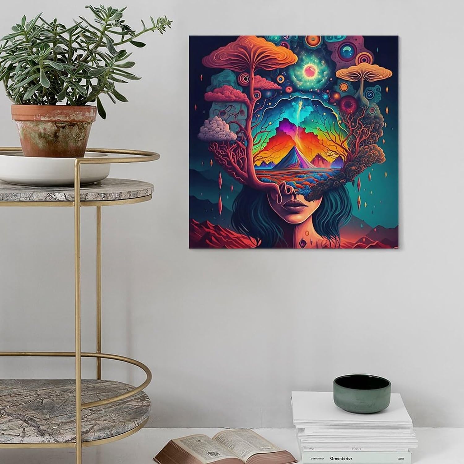 71bDAeo-HxL._AC_SL1500_.jpg Psychedelic Mushroom Art Poster (6) Room Aesthetic Poster Print Art Wall Painting Canvas Posters Modern Bedroom Decor 20x20inch(50x50cm) - Image 5