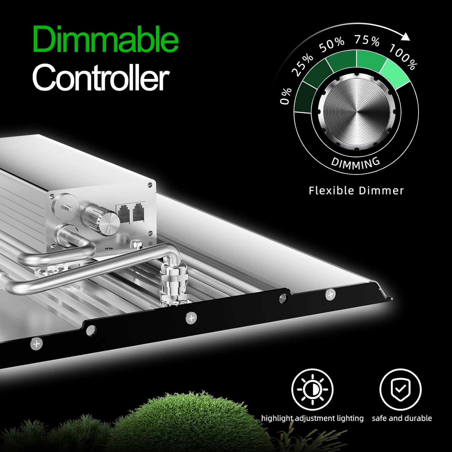 71bHnBWJ82L._AC_SL1500_.jpg MA1200 120W LED Grow Light Full Spectrum | Dimmable Plant Light Panel with Daisy Chain | 2x2ft/3x3ft Coverage for Vegetables, Seedlings & Flowering Plants - Image 2